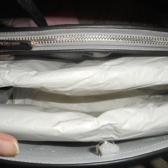 NWT Kate Spade  black leather classic handbag - Picture 7 of 10